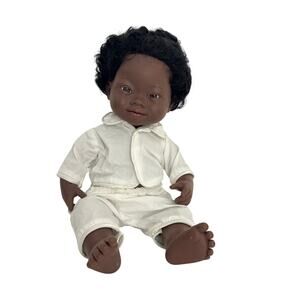 Miniland Trieghty Brown African Baby Boy Doll Down Syndrome